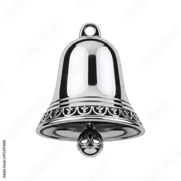 Fototapeta Unique design bell, decorative element or isolated symbol on transparent background PNG