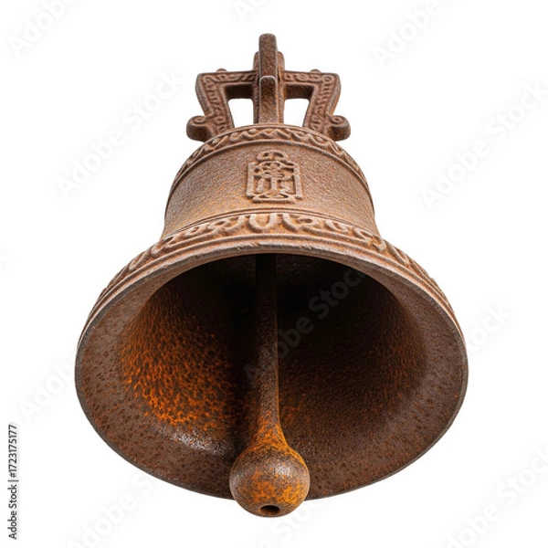 Fototapeta Unique design bell, decorative element or isolated symbol on transparent background PNG