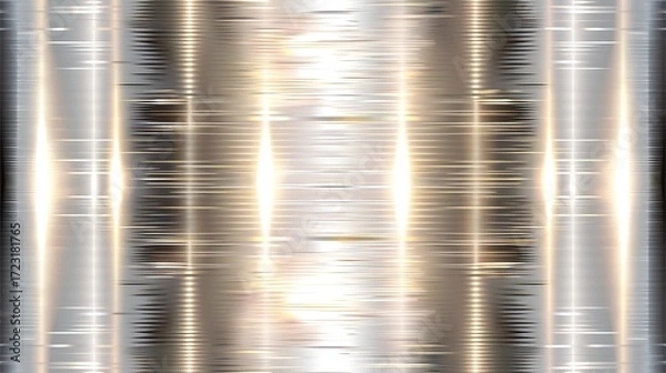 Fototapeta Abstract silver and gold shine background with blurred lines and vivid light effects creating a modern visual atmosphere