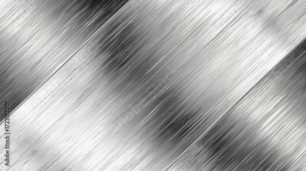 Fototapeta Textured Silver Background with Diagonal Brushstroke Patterns for Modern Design Projects and Contemporary Art