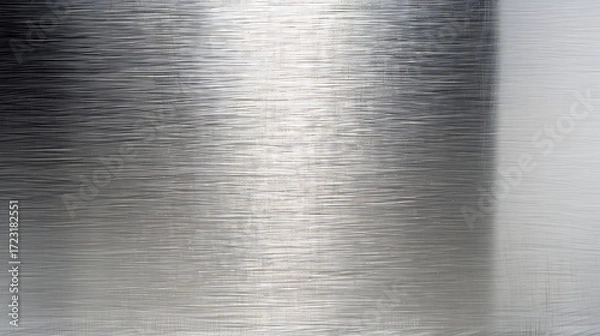Fototapeta Smooth Brushed Metal Surface with Subtle Texture and Light Reflections for Modern Design Applications