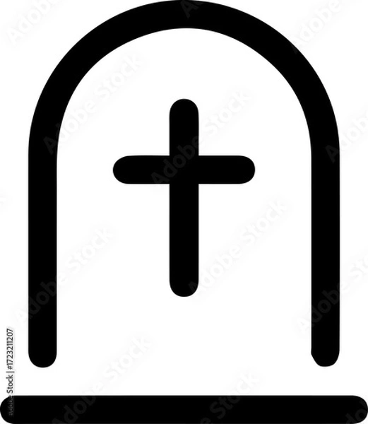 Fototapeta Grave icon design for templates.
