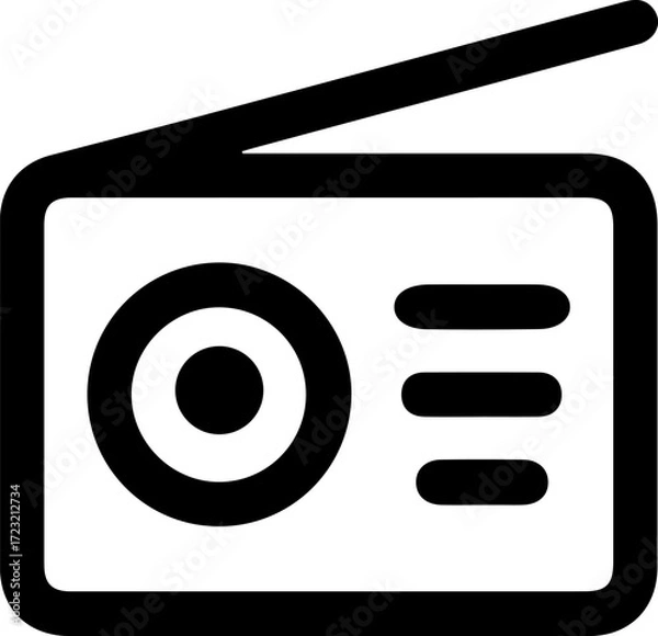 Fototapeta Radio icon design for templates.