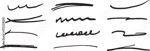 Obraz Abstract Black Ink Strokes: Texture Background for Design