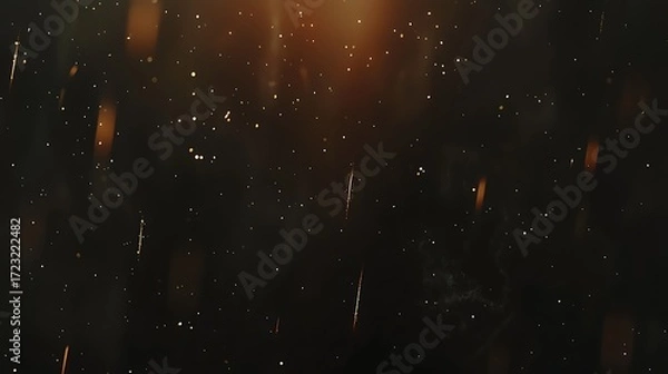 Fototapeta Glittering background with shimmering gold sparkles photographed on DSLR, 105mm macro lens, shallow depth isolating fine glitter points under soft daylight