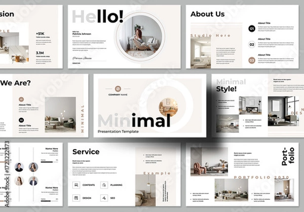 Fototapeta Minimal Business Presentation Layout