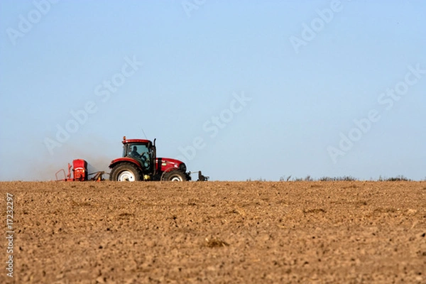 Obraz Tractor with plough