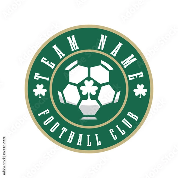 Obraz Soccer Logo with Shamrock