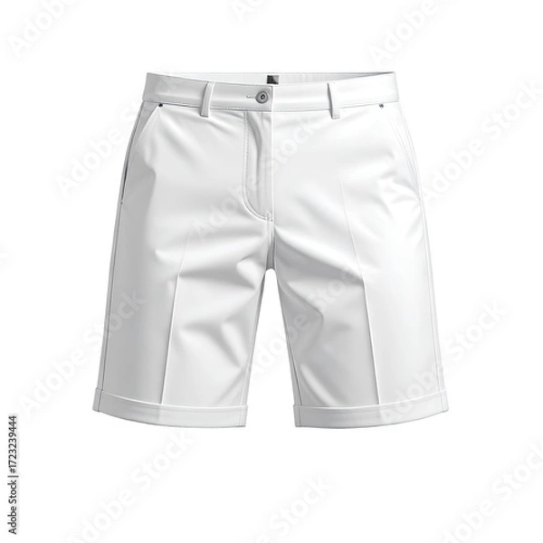 Obraz White women's shorts, flat lay