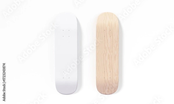 Obraz Blank skateboard decks mockup front back