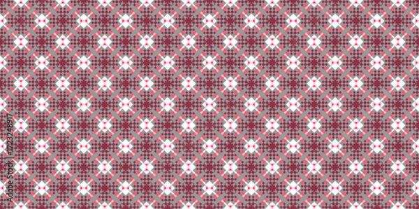 Fototapeta Vibrant geometric pattern in shades of pink and red, featuring bold shapes and modern symmetry, perfect for romantic themes, trendy backgrounds, textiles, and stylish decorative design