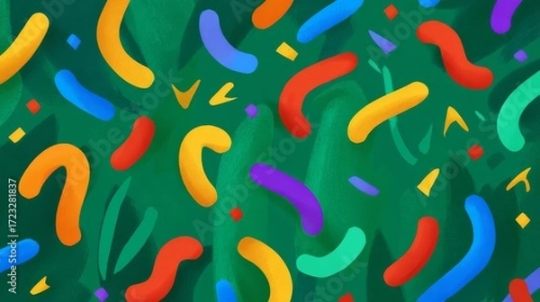 Fototapeta Vibrant abstract composition, a kaleidoscope of colorful shapes and dynamic patterns for modern design.