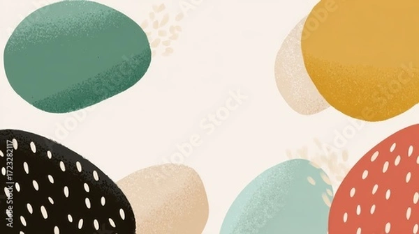 Fototapeta Vibrant colorful circle pattern wallpaper, modern abstract design for walls.