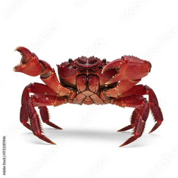 Fototapeta red crab on white background