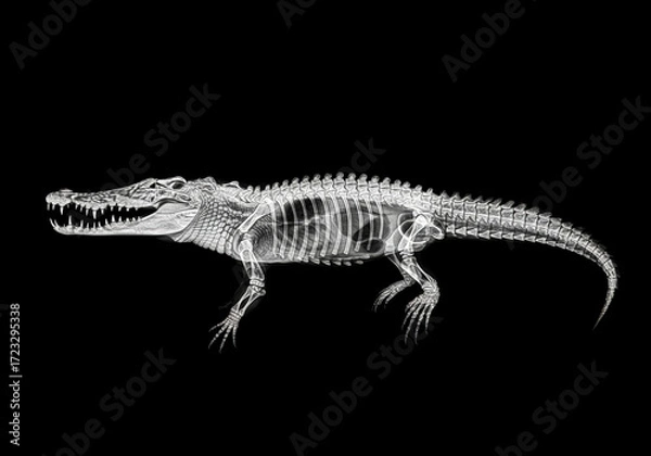 Fototapeta X-ray of a crocodile in full size