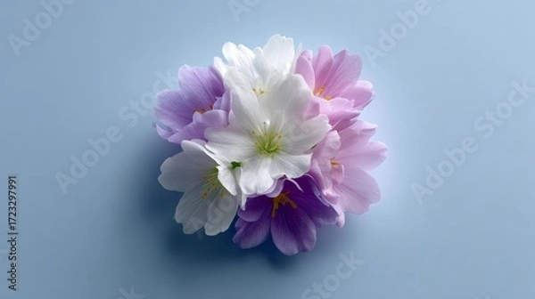 Fototapeta Snowflake glows with abstract floral design nature's fusion artistic environment botanical wonderland