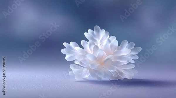Fototapeta Glowing snowflake abstract design nature watercolor textures soft environment artistic viewpoint