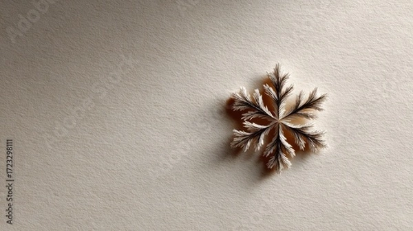 Fototapeta Abstract snowflake design glowing in vintage style nature environment viewpoint