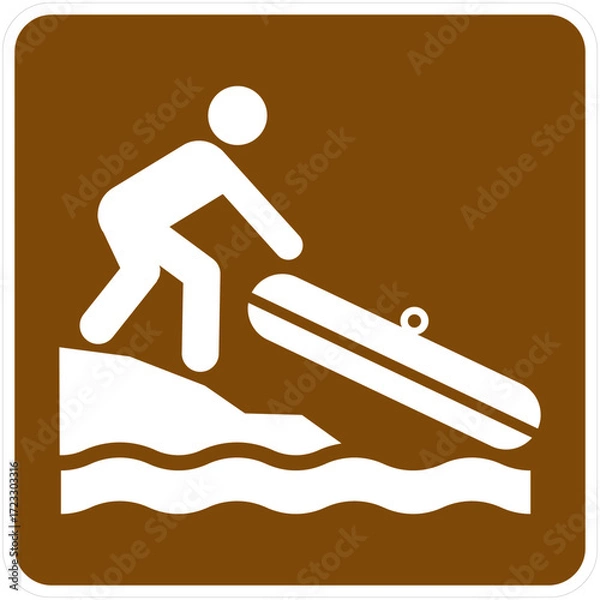 Obraz Hand Launch, Small Boat Launch, Current Edition of the Manual on Uniform Traffic Control Devices for Streets and Highways.