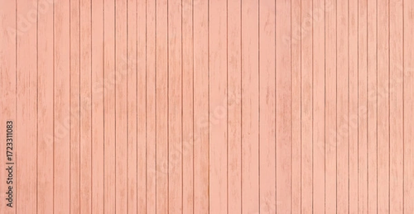 Obraz Apricotfarben gestrichene Holzwand aus vertikalen Brettern, komplett ohne Schrauben