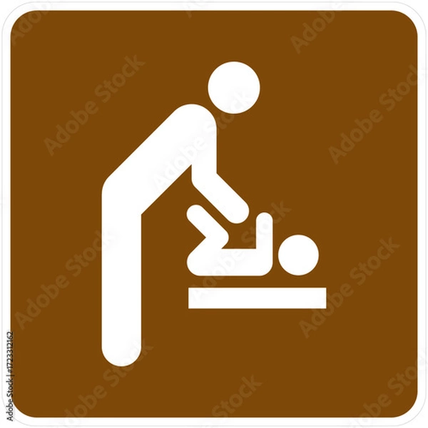 Obraz Baby Changing Station, Men’s Room, Current Edition of the Manual on Uniform Traffic Control Devices for Streets and Highways.