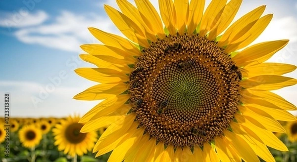 Obraz Vibrant Sunflower in a Sunny Field.