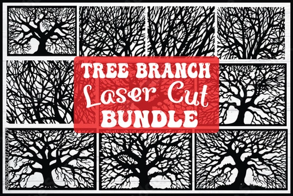 Fototapeta Tree Branch Laser Cut Panel Bundle
