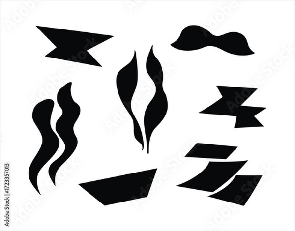 Fototapeta Abstract silhouette shape isolated on white background