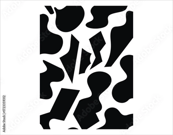 Fototapeta Abstract geometric silhouette isolated on white background