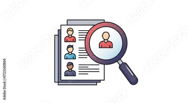 Fototapeta Find your perfect candidate fast with this detailed resume search visual