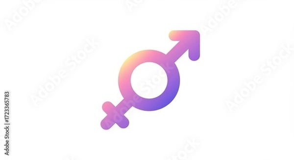 Fototapeta Modern gender symbol with vibrant gradient for identity and equality concepts
