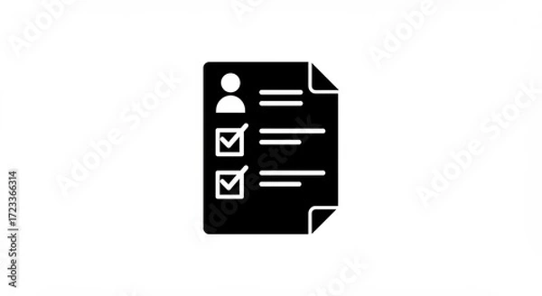 Fototapeta Professional checklist icon symbolizing task completion and project management success
