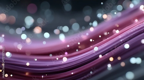Fototapeta Abstract glowing purple fiber strands high resolution picture