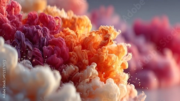 Fototapeta Beautiful abstract blooming petals artwork high resolution image