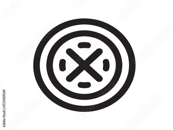 Fototapeta Inspirational Core Values Symbol with Bold Minimalist Vector Design