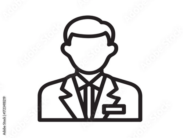 Fototapeta Modern outline customer service icon in minimal vector