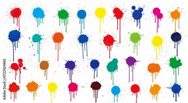 Fototapeta abstract colorful background with splashes 