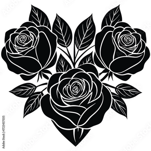 Obraz  silhouette on white background