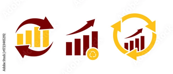Fototapeta continuous growth icon vector illustration. continuous growth icon in flat style - stock vector.