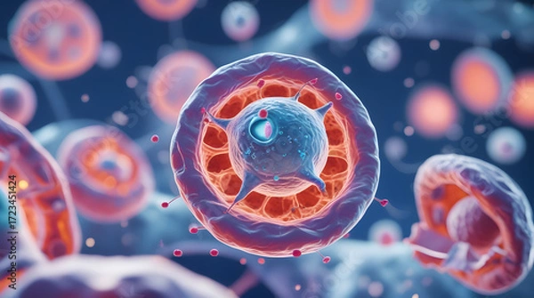 Fototapeta 3d rendered illustration of bacteria