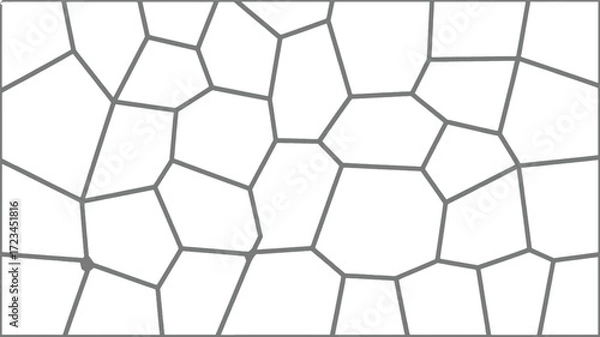 Fototapeta Abstract geometric pattern of irregular polygons and lines creating a tessellation effect in a minimalist silhouette style