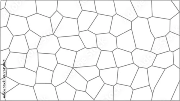 Fototapeta Abstract geometric pattern of irregular polygons creating a tessellation effect in a minimalist silhouette style