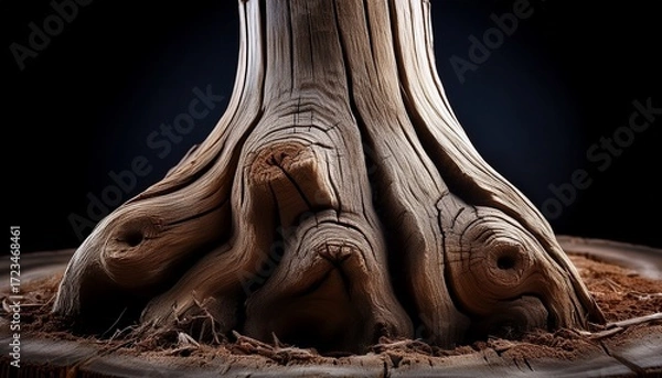 Fototapeta tree trunk base section dried out