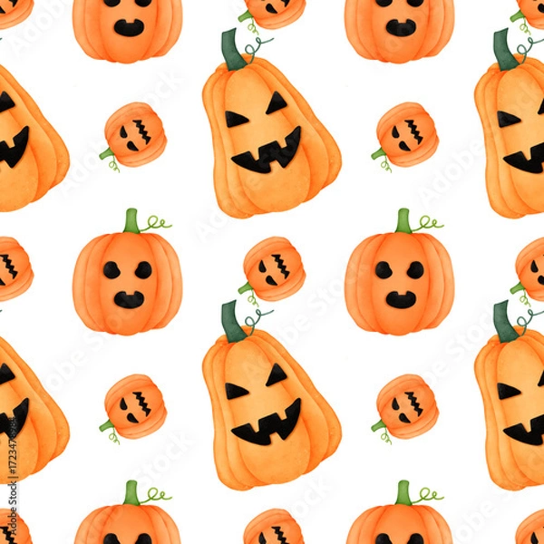 Obraz halloween pumpkins pattern 