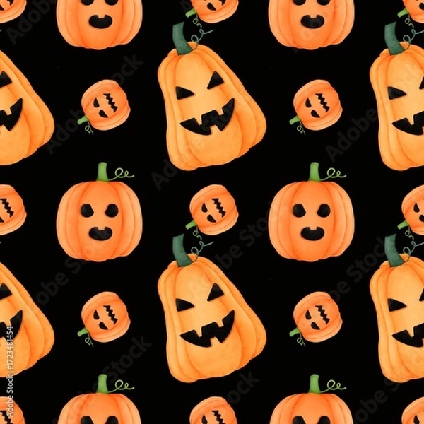 Obraz halloween seamless pattern background 
