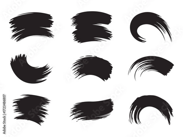Fototapeta A Set of Dynamic Scribble Brush Stroke Vector Collection – Vol.4