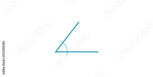 Fototapeta Angles Measure Symbol in Geometry.