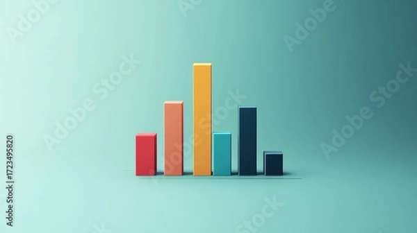 Fototapeta elegance minimal style bar chart transformation