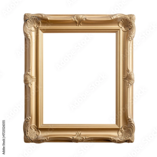 Fototapeta Elegant gold frame for artwork display and interior design