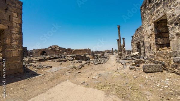 Fototapeta Ancient Ruins with Stone Columns and Walls